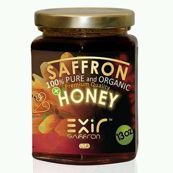 Organic Saffron Honey (13-oz Glass Jar)