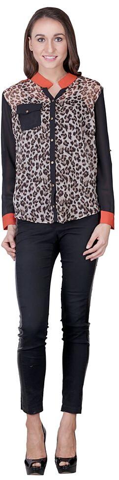 Shiks Vogue Leopard Print Shirt