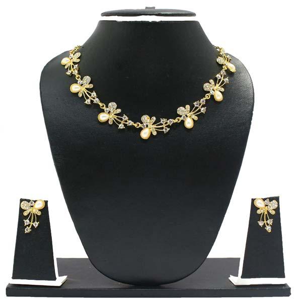 Zaveri Pearls Beautiful Butterfly Necklace Set