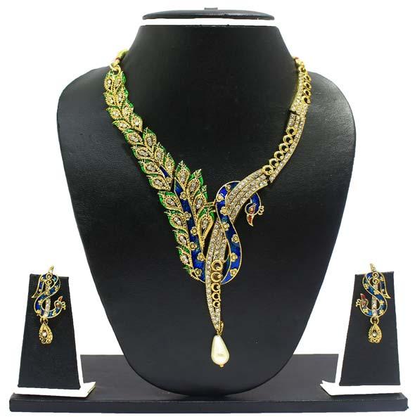 Zaveri Pearls Peacock Glory Necklace Set