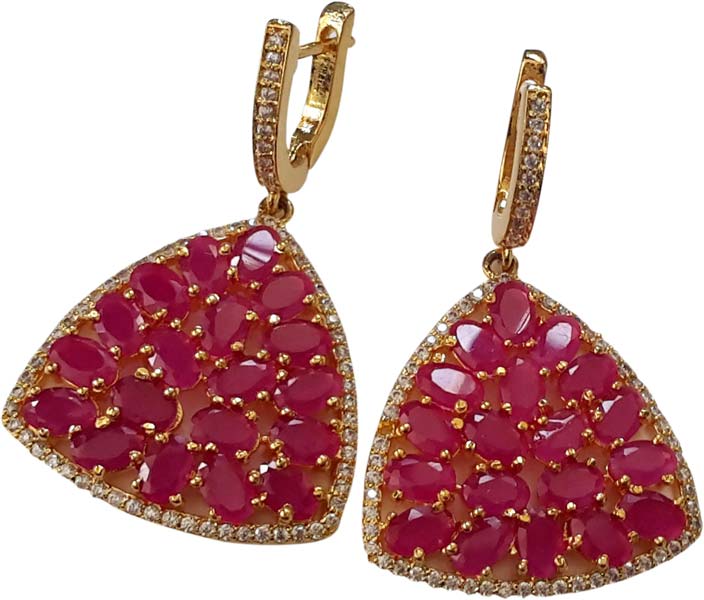 Pink Stones Earrings