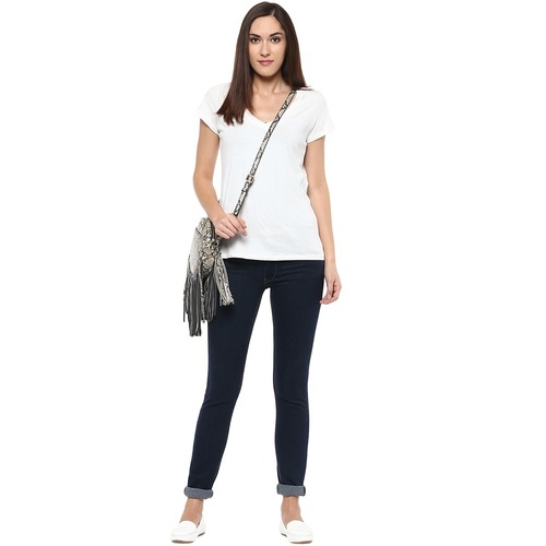 Plain Denim ladies jeans, Feature : Stretchable