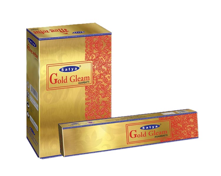 Satya Gold Gleam Incense Sticks, for Religious, Aromatic