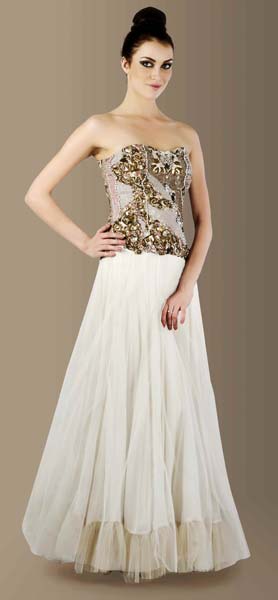 Ivory Embellished Gown