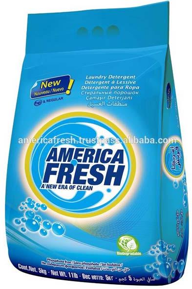 America Fresh Laundry Detergent Powder Blue Bag