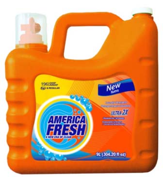 America Fresh Laundry Detergent Liquid 9 Litters 320 Oz