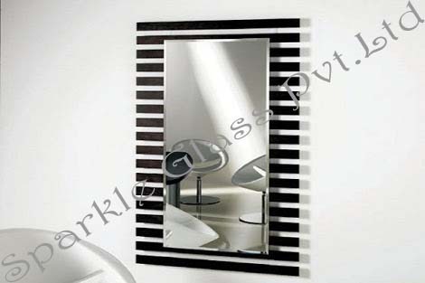 18x24 5 Mm Glass Mirror, Color : Black