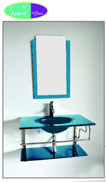 Glass Bathroom Vanity Full Set