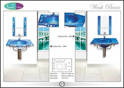 Square Glass Platform Wash Basin, for Home, Hotel, Restaurant, Pattern : Plain