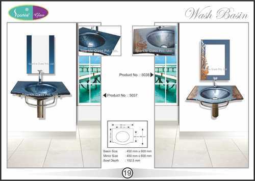 Texture Glass Wash Basin, for Home, Hotel, Office, Restaurant, Feature : Durable, Fine Finishing