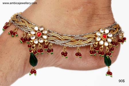 Kundan Anklets-3381