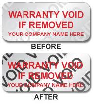 Tamper Evident Labels, Color : Red, White