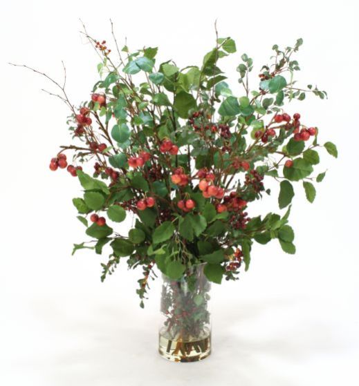 15028# - Waterlook Burgundy Berries Cherries Bouquet