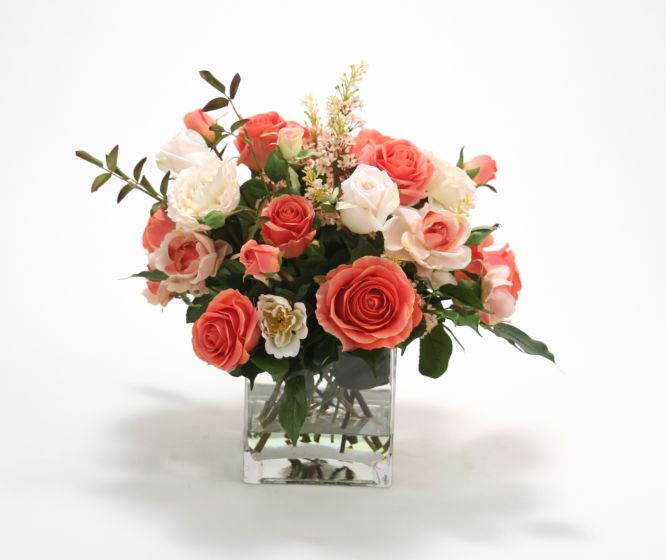 Waterlook Coral Ivory Rose Mix bouquet