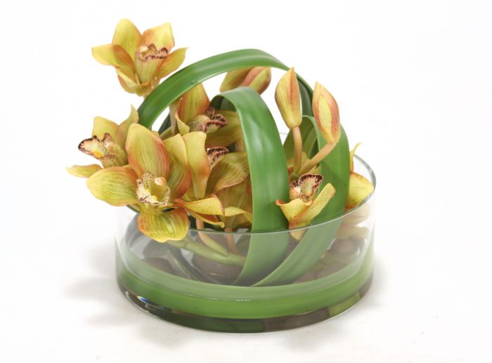 15930 Waterlook Green Cymbidium Orchids bouquet