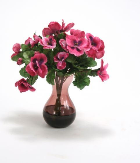 16144# -Waterlook Pink Pansy Bush Bouquet