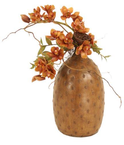 Brown Cymbidium Orchids vase