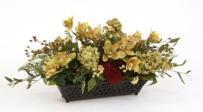 9058A# - Green Red Floral Mix Bouquet