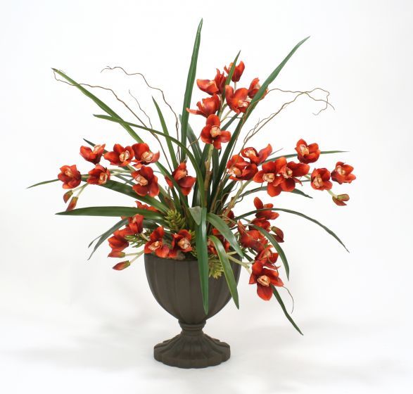 9100A# - Rust Cymbidium Orchids Bouquet