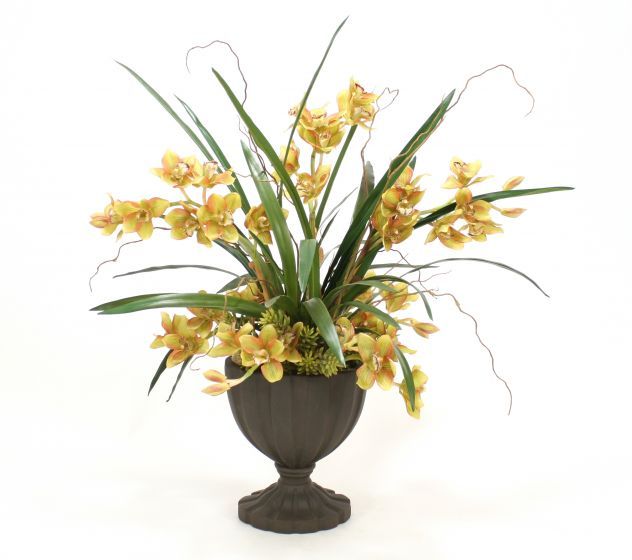 9100B# - Green Cymbidium Orchids Bouquet