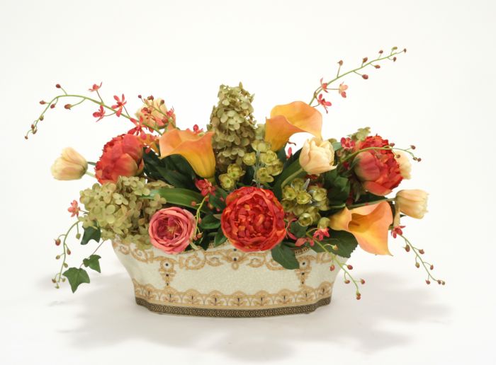 9140A# - Mauve Rose Cream Floral Mix bouquet