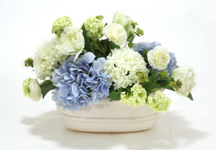 9898# Blue Green White Nantucket Bouquet