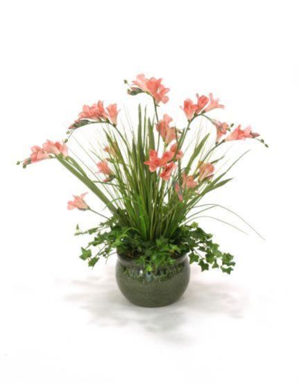 9923 #- Soft Pink Freesia Grass Bouquet