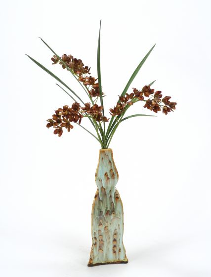 Ceramic Vase Orchid Foliage Dendrobium Orchids Artificial Flower