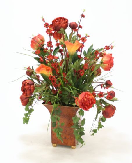 Rust Red Peonies Flower