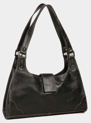 Leather Ladies Hand Bags Black Colour