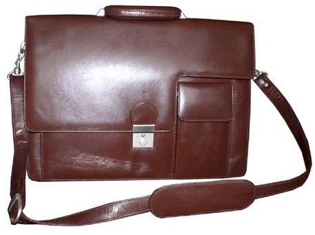 Leather Office Handbags Brown Colour
