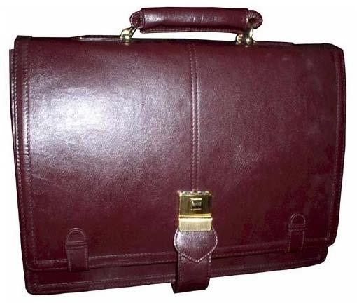 Leather Office Handbags Maroon Colour