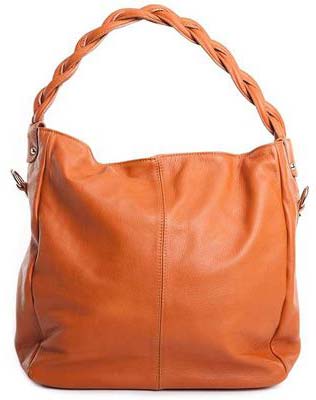 Ladies Tan Brown Leather Handbag
