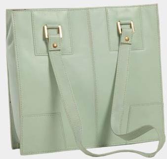Ladise Leather Hand Bag Green Colour