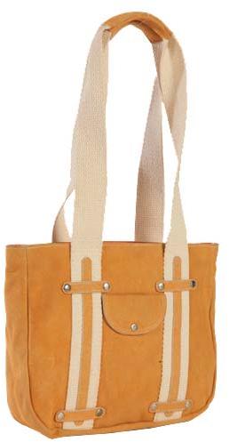 Ladise Leather  Hand Bag Yellow Colour