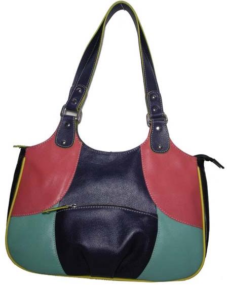 Ladies Multi Color Leather Handbag