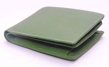 Mens Green Leather Wallet