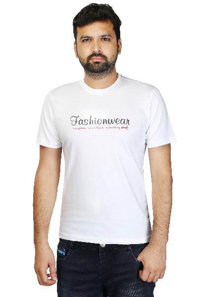Nalini  Men's  Round Neck T-Shirt White Colour