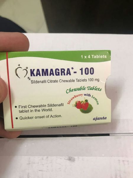 Kamagra Strawberry and Lemon Chewable 100mg Tablets