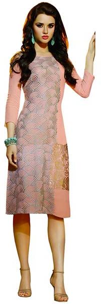 Shonaya Blue Colour Georgatte Embrodery Stitched Kurti