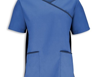 Blue Wrap Nursing Uniforms Suppliers