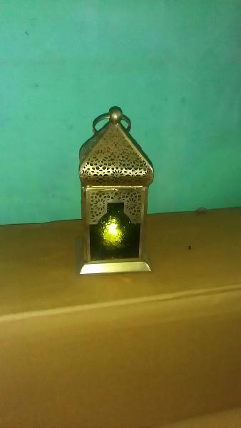 Polished Brass Moroccan Candle Lantern, Technics : Machine Made