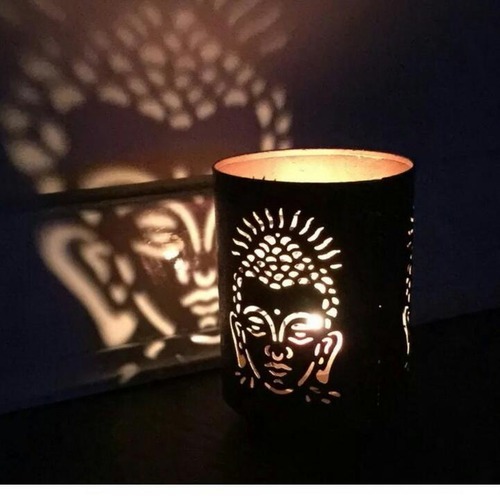 Buddha Shadow Votive Candle Light Holder