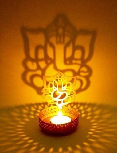 Ganesh Shadow Candle Holder