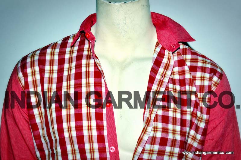 Mens Shirt Fabrics, Color : PINK