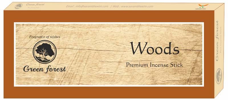 Woods Incense Sticks, for Pooja, Home, Office, Religious, Packaging Type : Paper Box, Plastic Packet