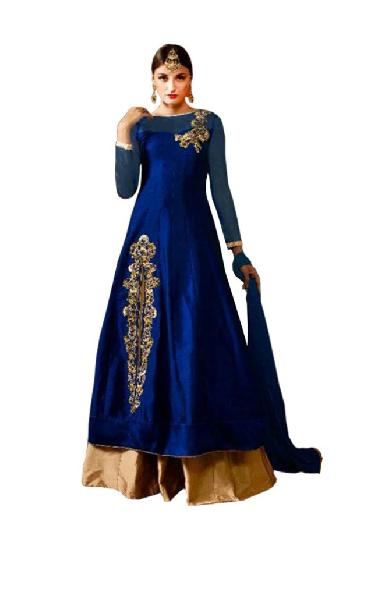 Exclusive Designer Blue Tapeta Silk Un-Stitched Dress material MFD-37