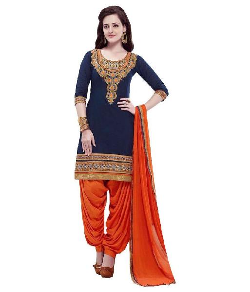 Partywear Unstitched Dress Material With Embroidered Work MFD-28