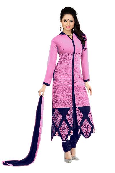 Partywear Unstitched Dress Material With Embroidered Work MFD-13