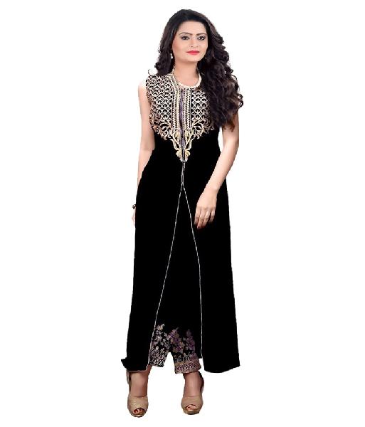 Partywear Unstitched Dress Material With Embroidered Work MFD-12
